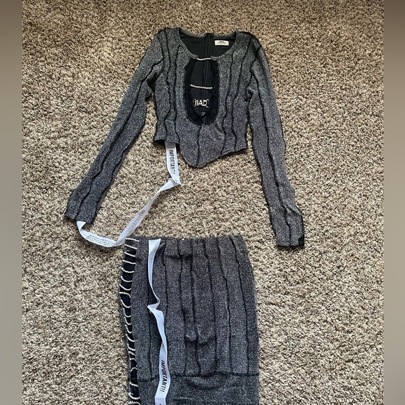 bad society club Dresses & Skirts - Black and silver two piece set